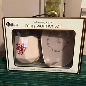 glam Pink 'Best Mom Ever' Mug Warmer Set